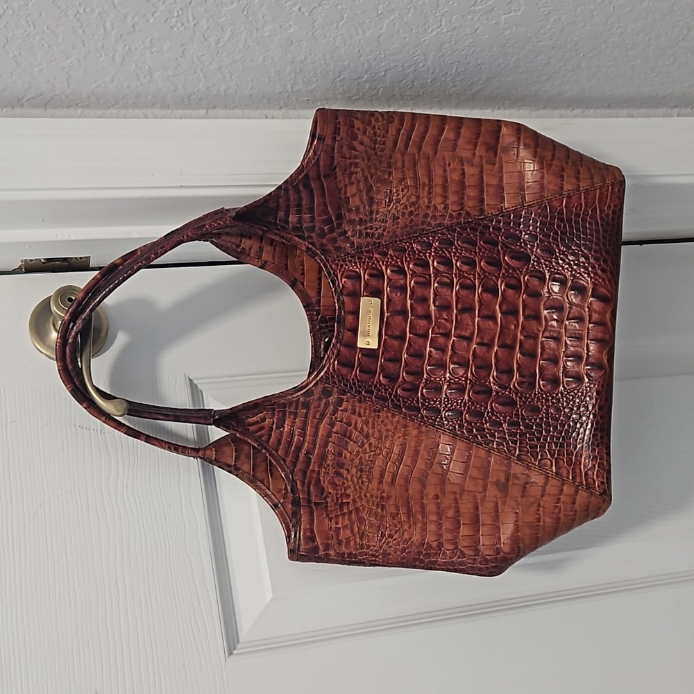 Brahmin Pecan Brown Leather Shopper Tote